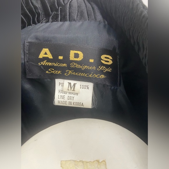 A.D.S. - American Designer Styles black bomber jacket - Picture 3 of 3